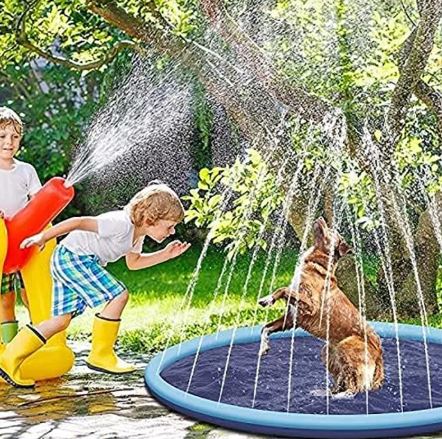 Dog Splash Pad for Large & Small Dogs | Summer Cooling Sprinkler Pool